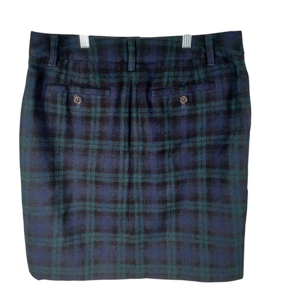 Eddie Bauer Black Watch Tartain Plaid Academia Geek Nerd Mini School Skirt 6 - Picture 4 of 8